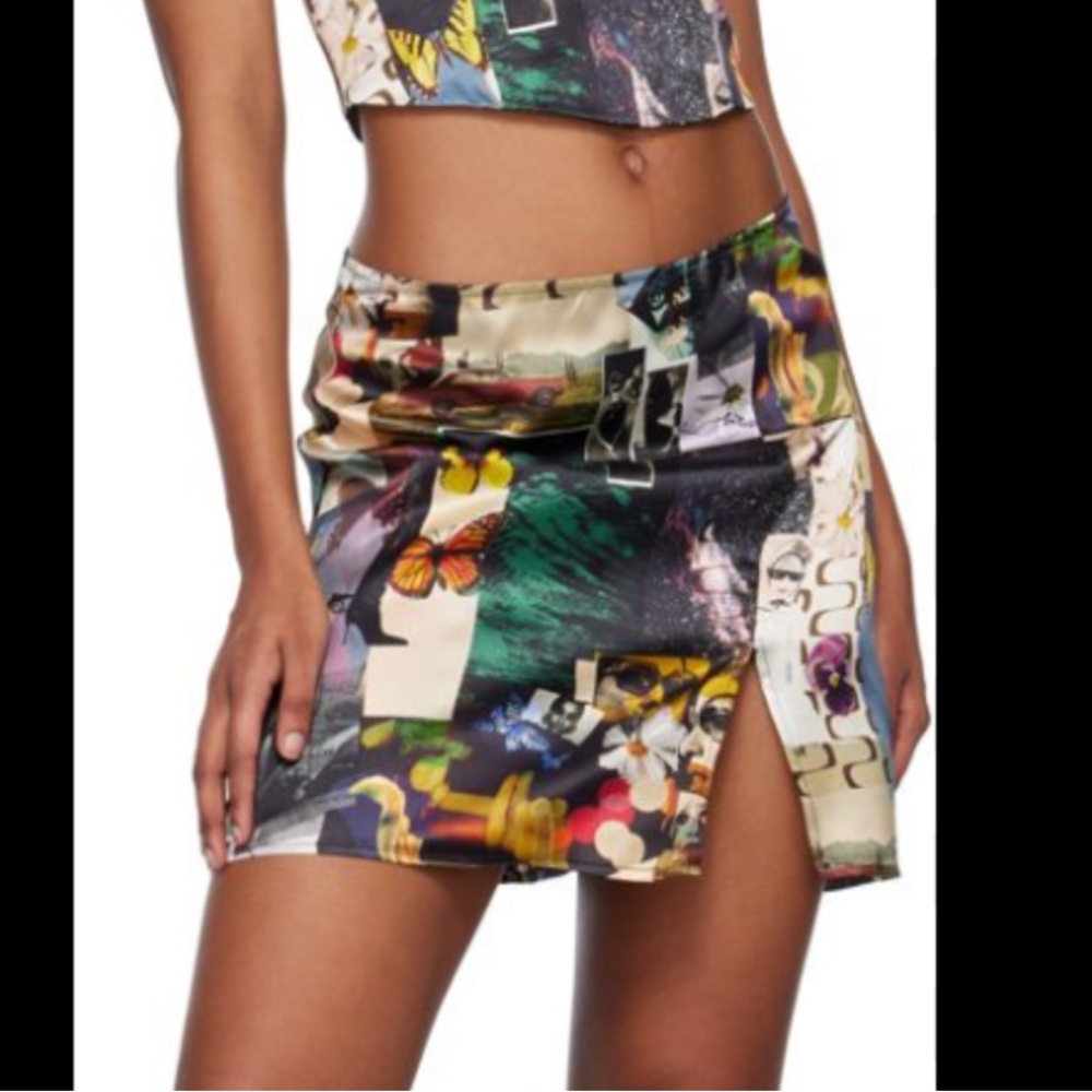 Reformation Multicolor robbie miniskirt size 8 only worn a 2 time